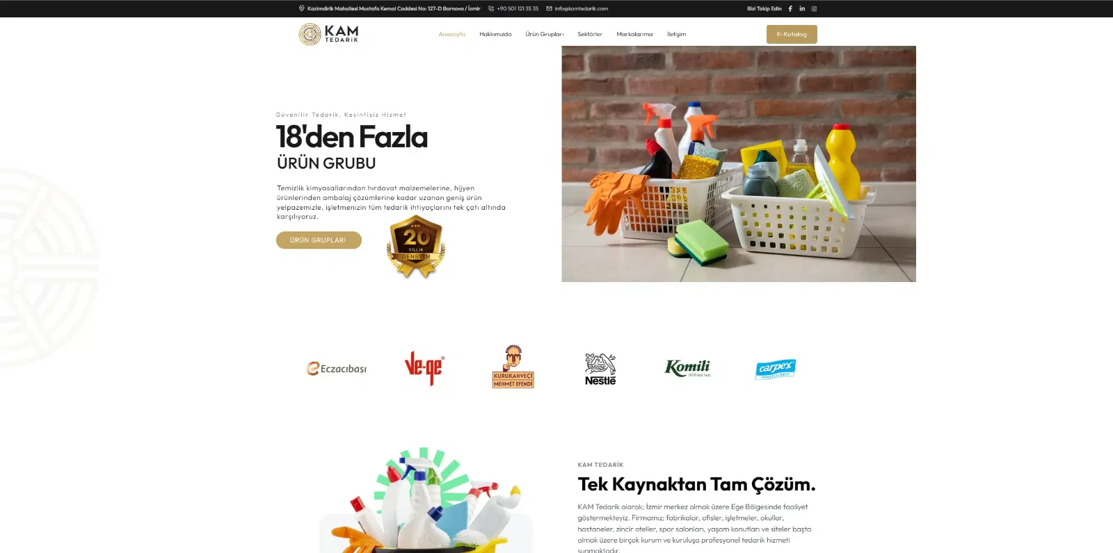 KAM Tedarik B2B web sitesi tasarımı