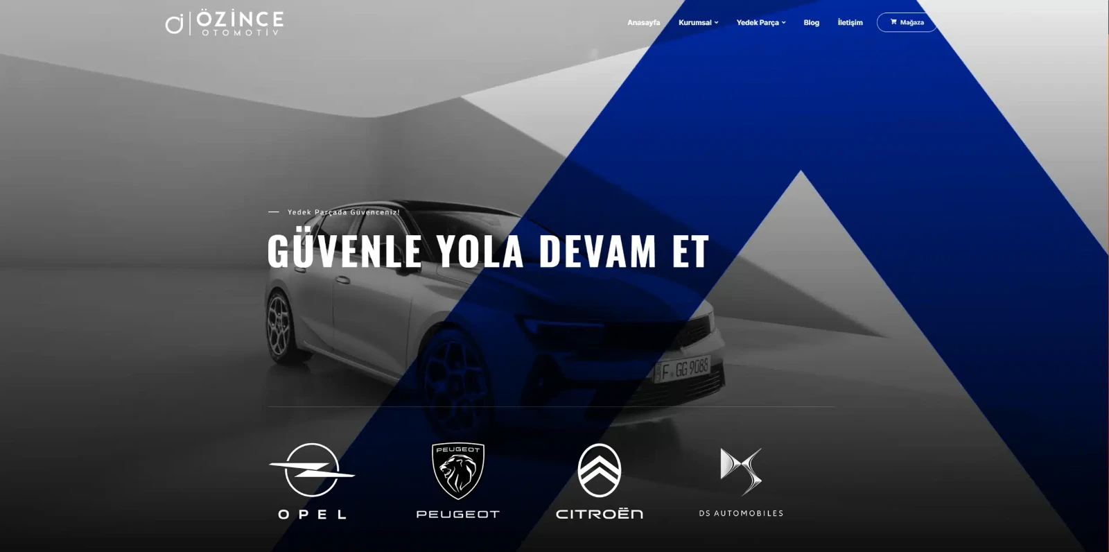 Özince Otomotiv kurumsal web sitesi tasarımı